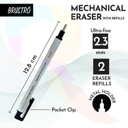 BRUSTRO MECHANICAL ERASER 2.3mm  + 2 Eraser Refills